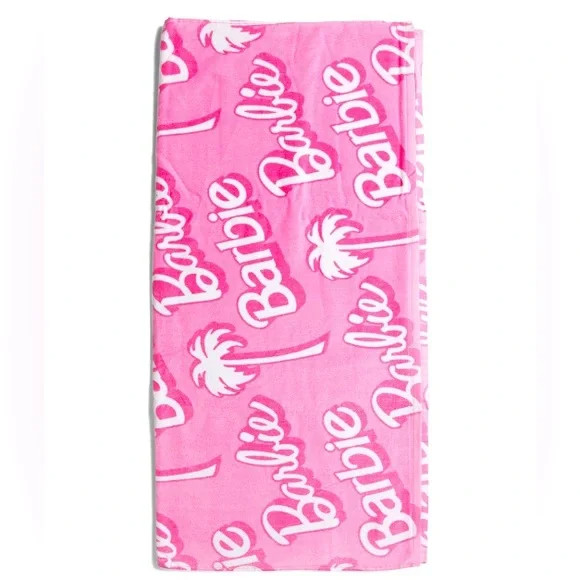 Barbie Oversized Beach Pool Towel Palm Trees 100% Cotton Extra Large 36