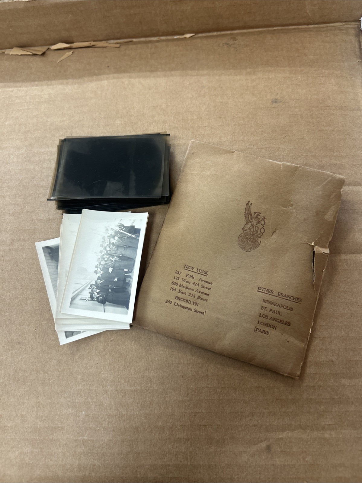 Antique 1900’s Cellulose 40 Small Negatives People On Ship + 12 Mini Photos