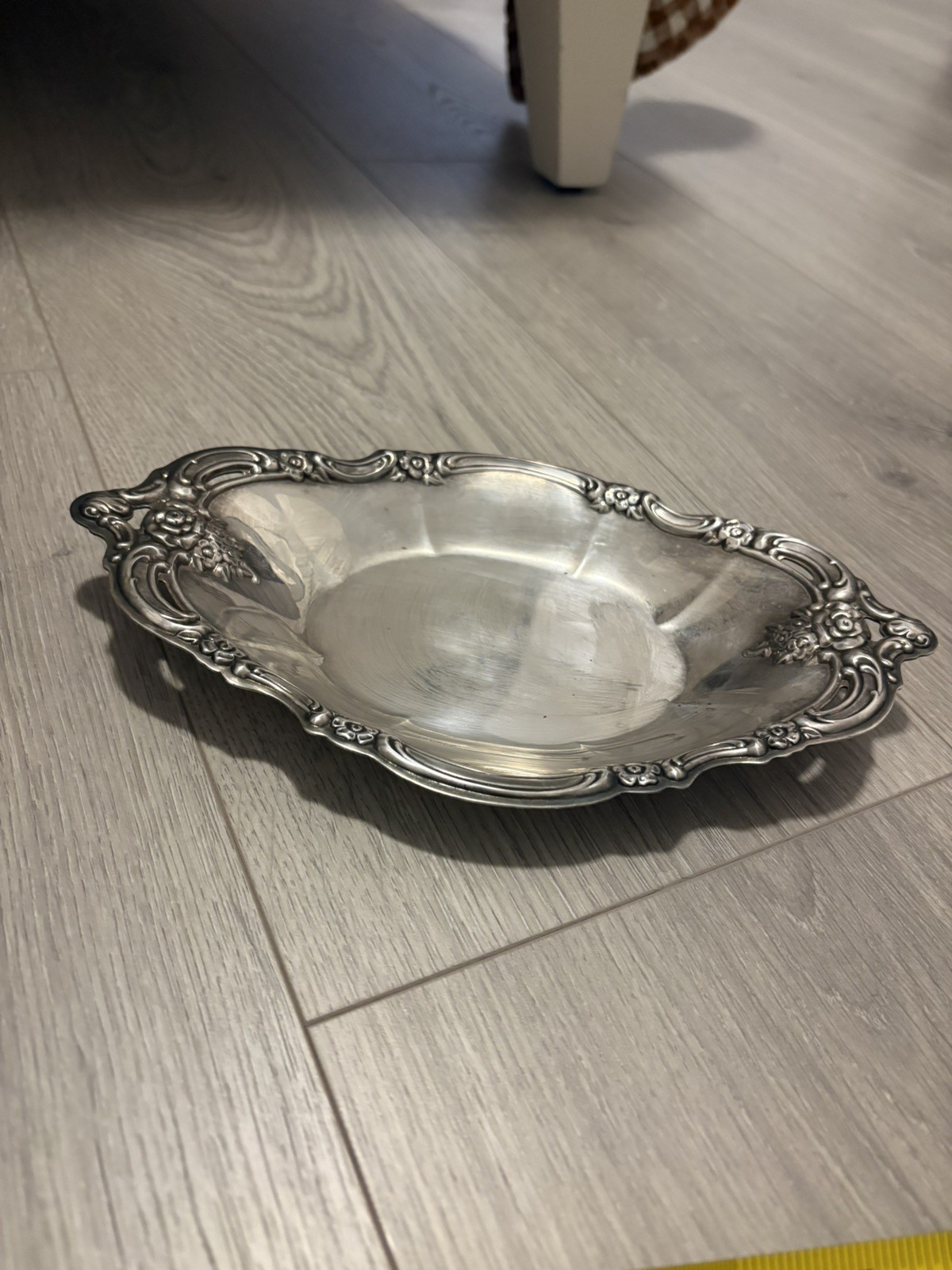 Vintage ORLEANS Bonbon Oval Floral Silverplate by International Silver Vintage ORLEANS Bonbon Oval Floral Silverplate by International Silver