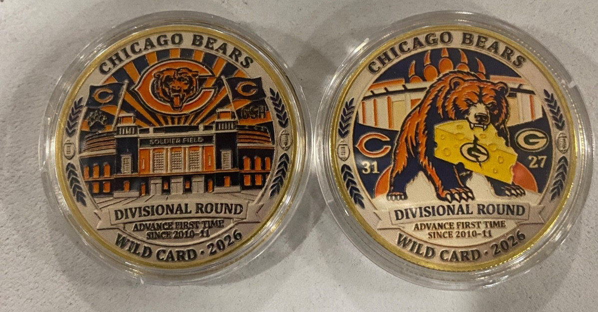 Chicago BEARS 2025-26 Division Championship Wild Card Challenge Coin 31-27 Chicago BEARS 2025-26 Division Championship Wild Card Challenge Coin 31-27