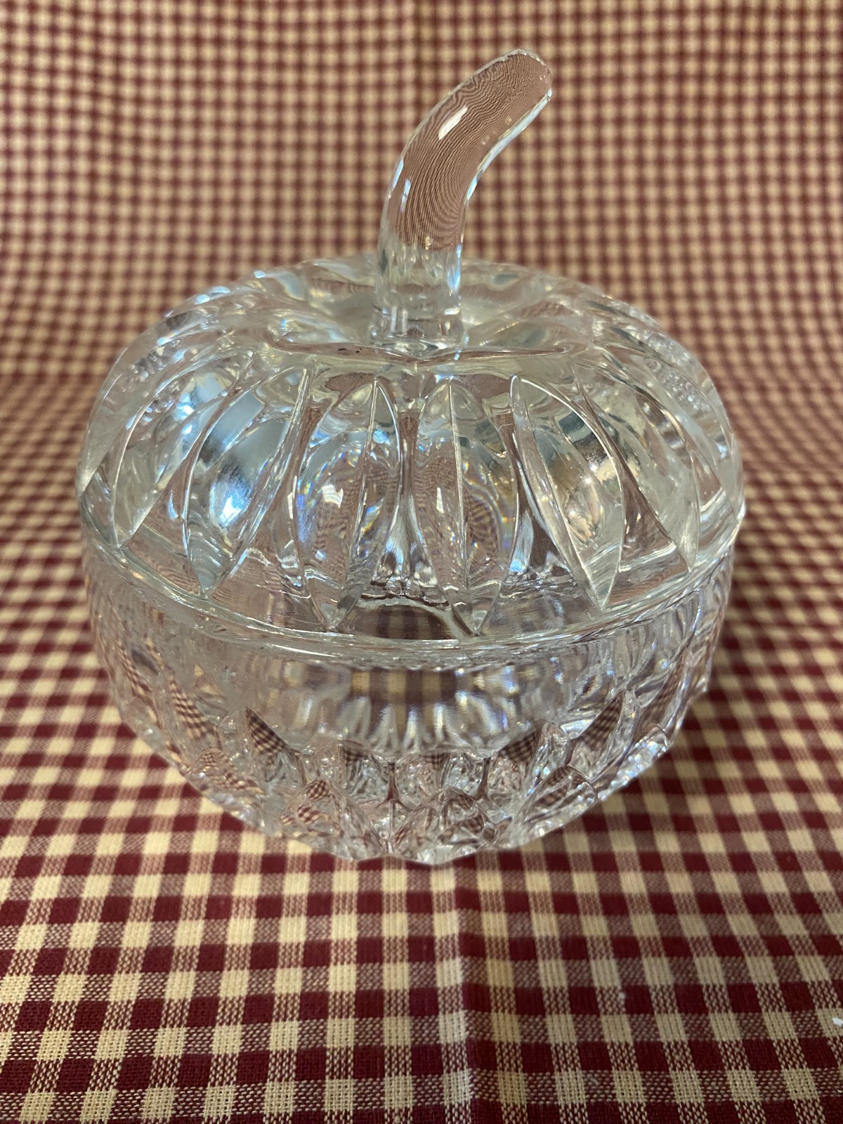 crystal candy dish with lid