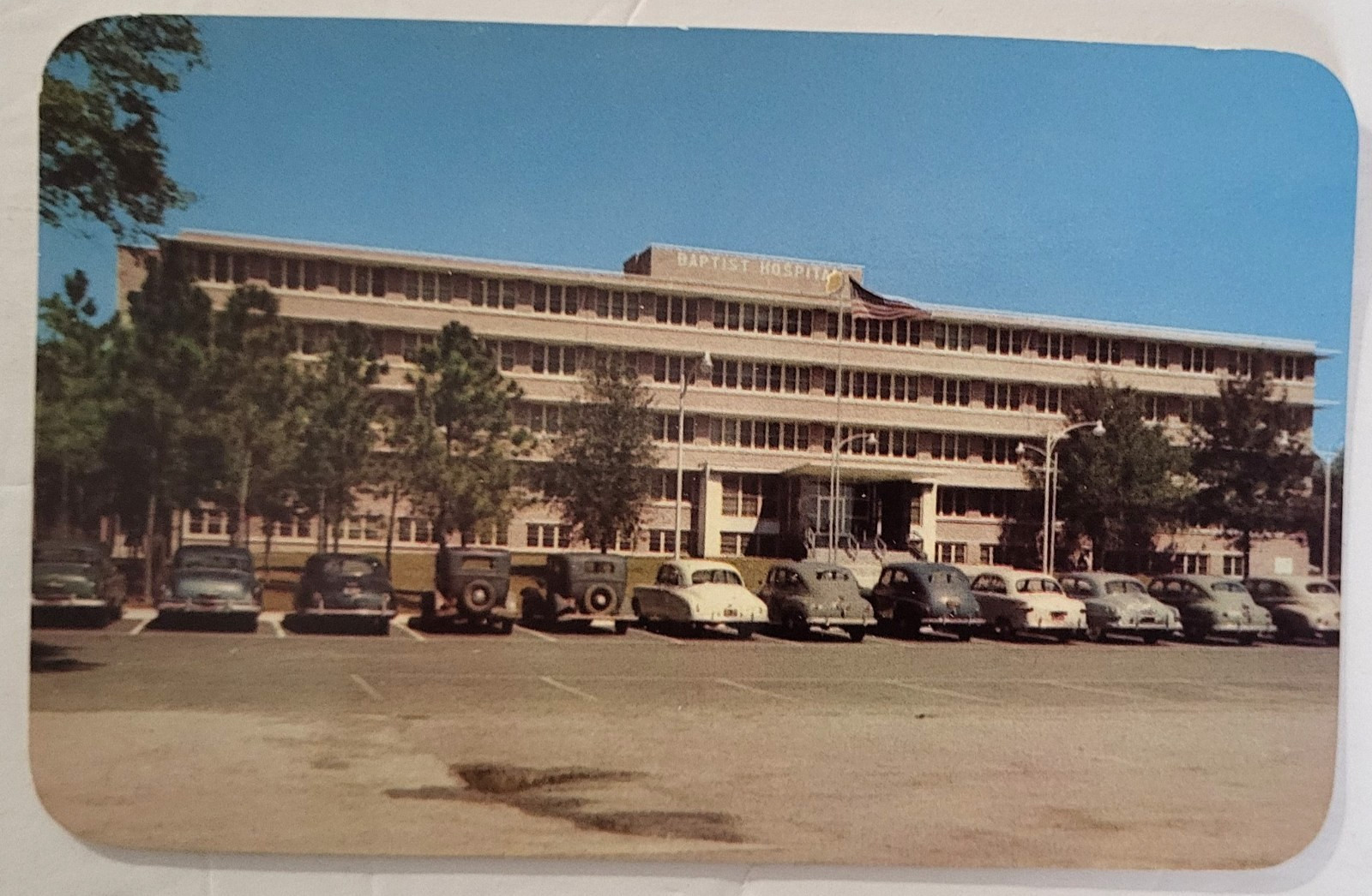 VTG 1952 PENSACOLA FL PC BAPTIST HOSPITAL Array of Cars Teich Archives MINT