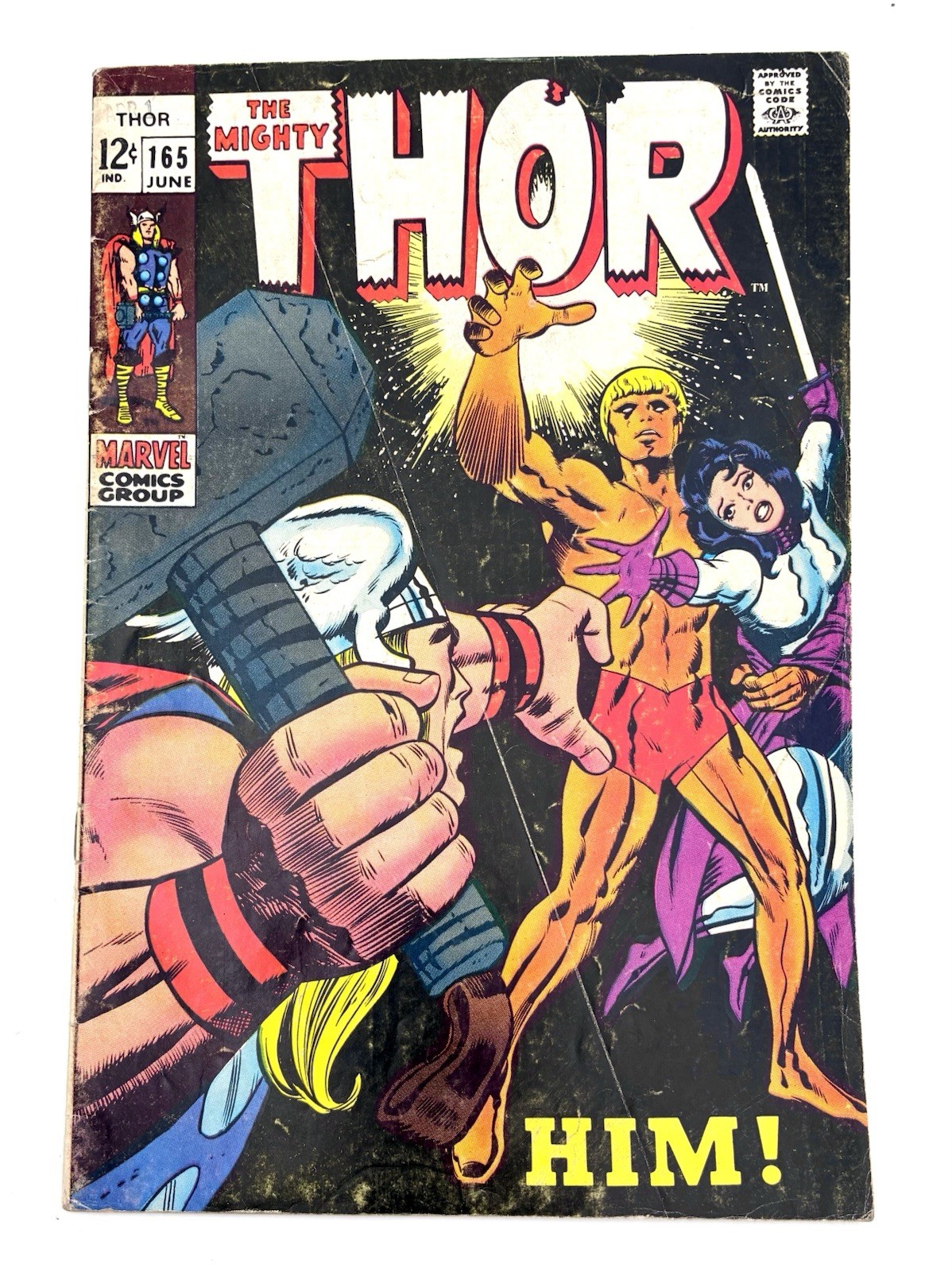 Thor #165 1969 3.5 VG- 🔑 1st HIM Adam Warlock