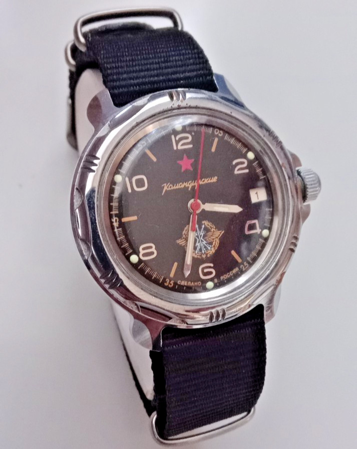 Russian Vostok Komandirskie officer\'s watch. Ukraine 2022.