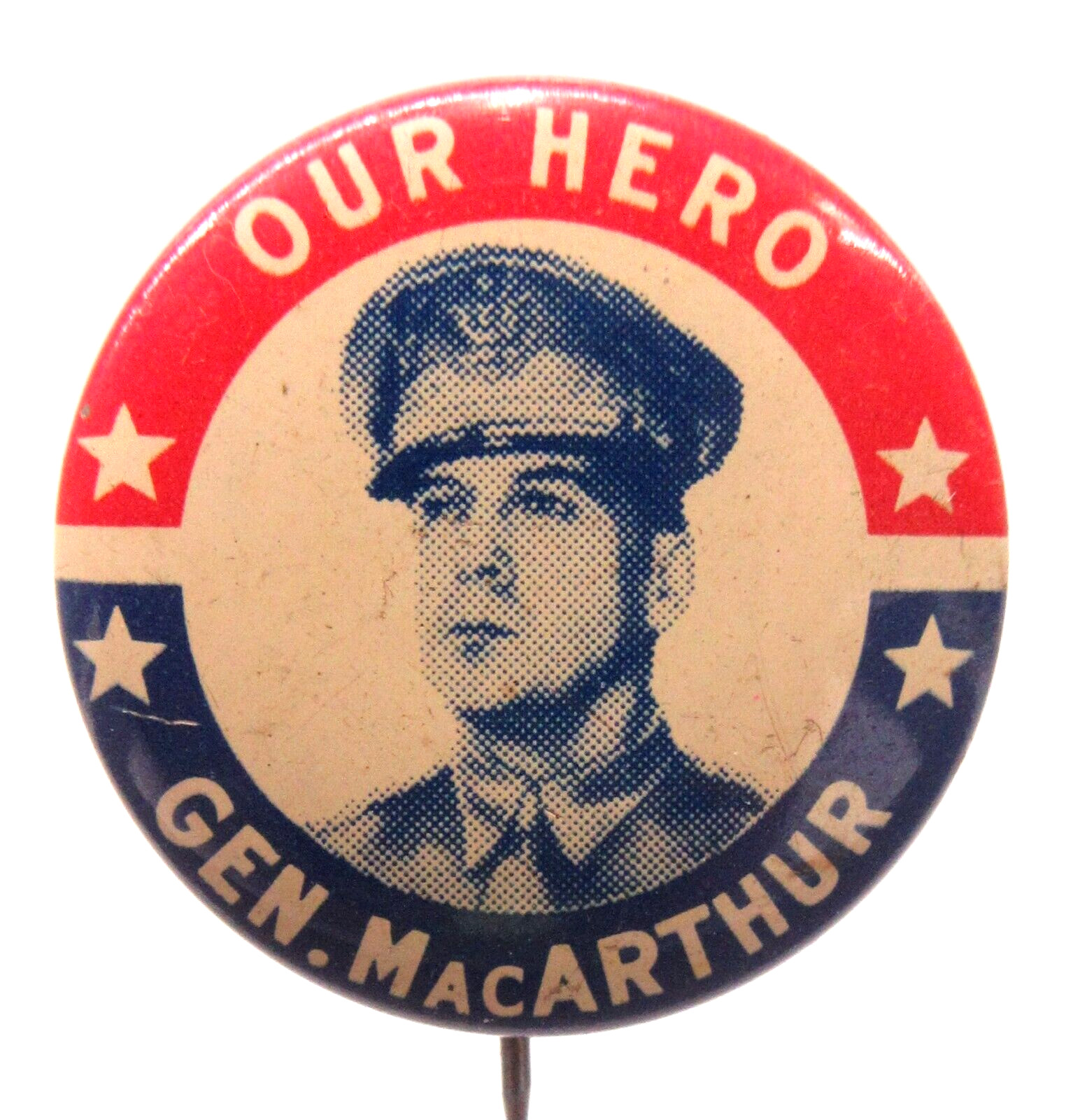 circa 1948 OUR HERO GEN. MacARTHUR portrait photo 1 1/8\