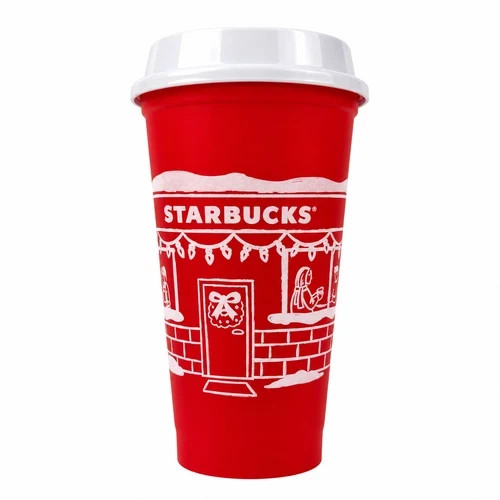 Starbucks Pack of 5 Reusable Christmas Holiday 16oz Cups