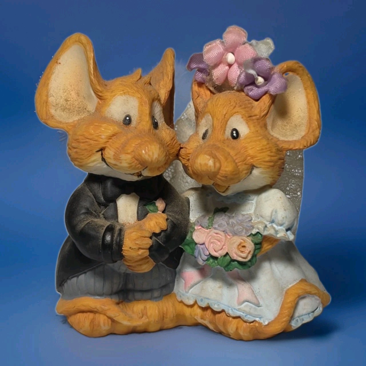 Rare 1992 Enesco Amy Wulfing Wedding Mice Enesco Figurine