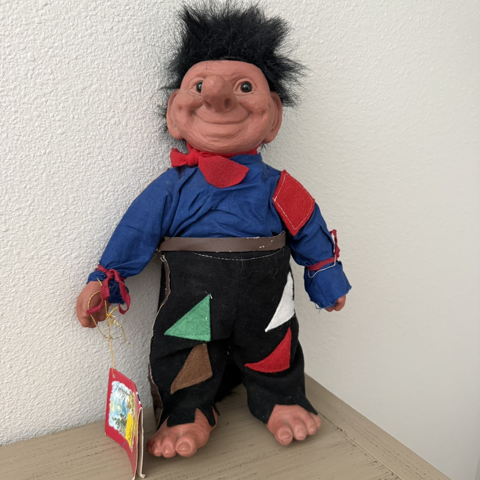 Vintage Norwegian Troll Figurine (farm troll) by TROLL-LAND with tag 