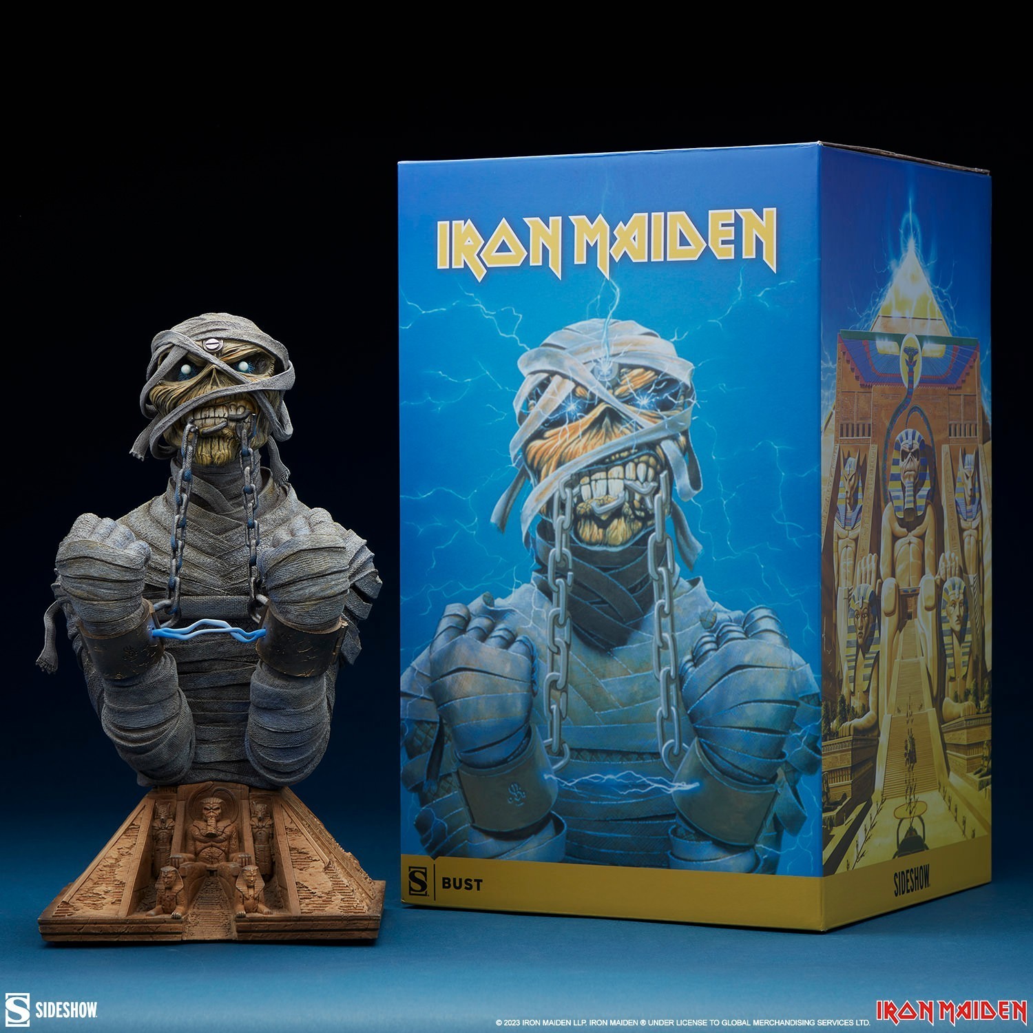 Iron Maiden Sideshow Collectibles Powerslave Eddie bust Figure Statue