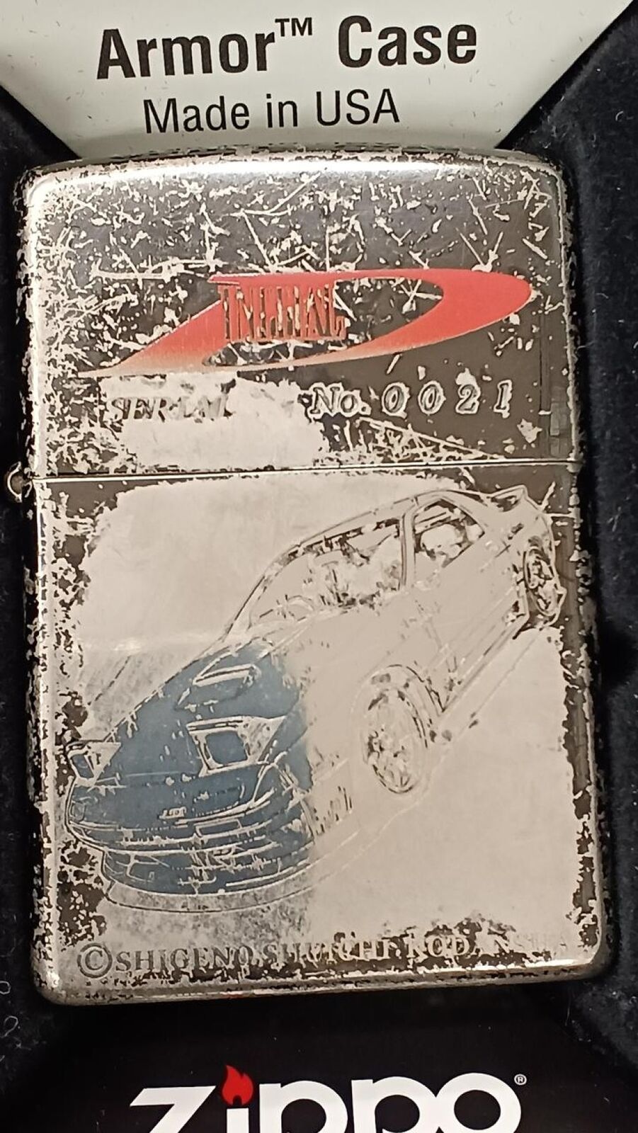 Zippo 2001 Initial D No. 0021 Oil Lighter Used