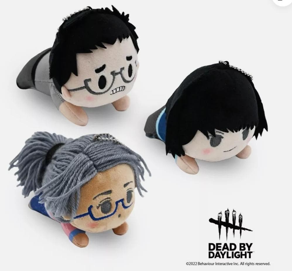 Dead By Daylight Crawling Plush Doll Keychain Feng Claudette Dwight Set of 3 NEW