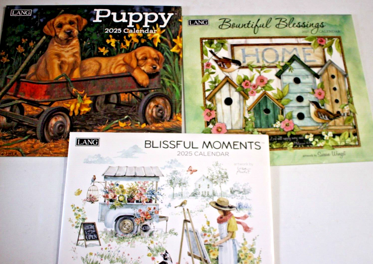 3-PACK 2025 CALENDAR LANG BLISSFUL MOMENTS PUPPY BEAUTIFUL BLESSINGS