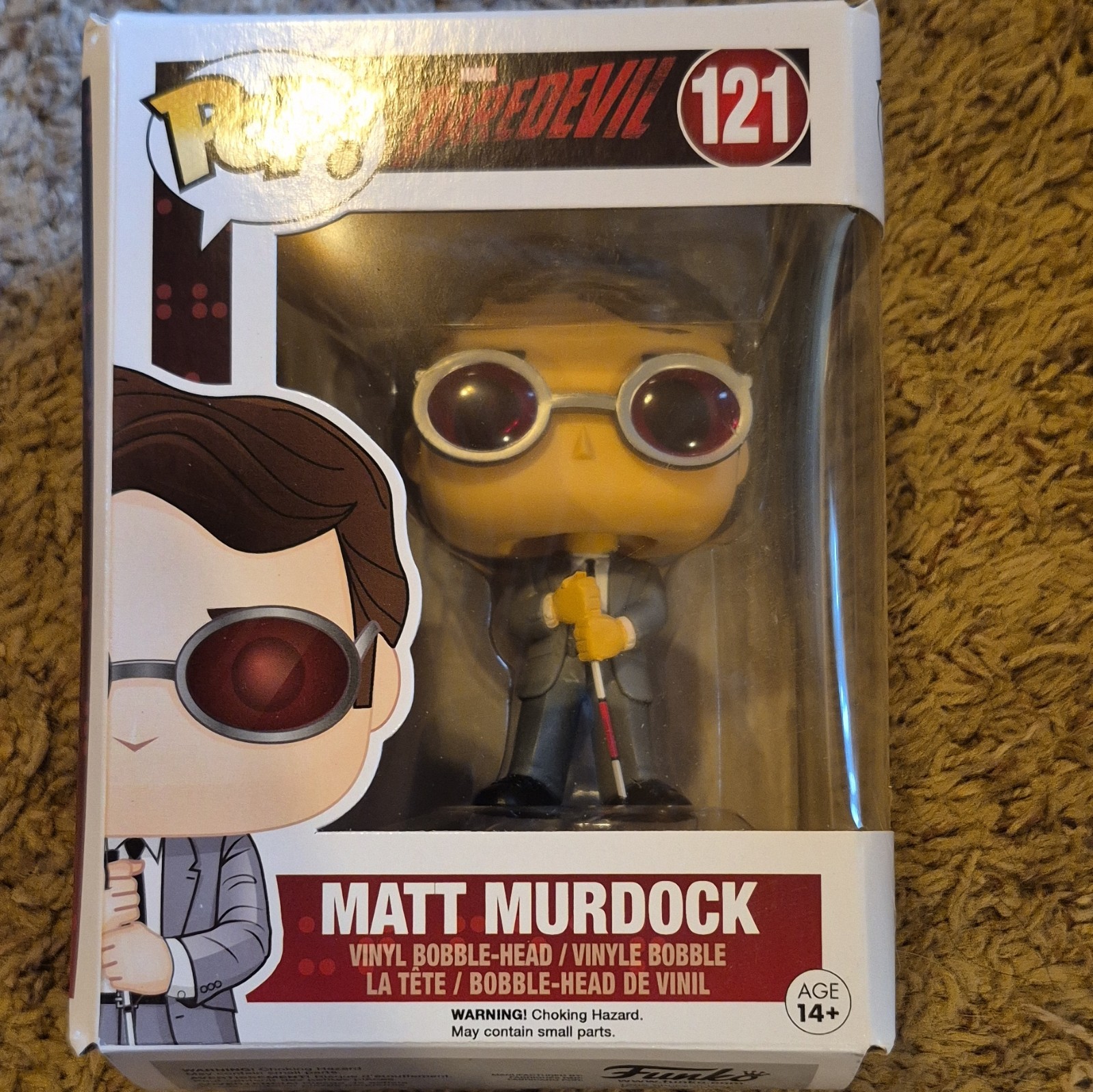 Funko Pop Marvel Daredevil Matt Murdock Vinyl Bobble-Head Figure #121 Funko Pop Marvel Daredevil Matt Murdock Vinyl Bobble-Head Figure #121
