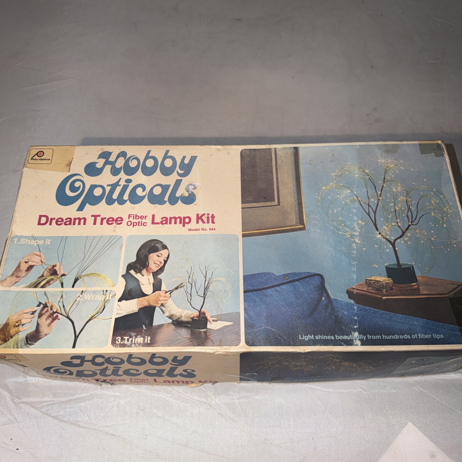 Rare Vintage 1972 Hobby Opticals Dream  Tree Fiber Optic Lamp Kit #984