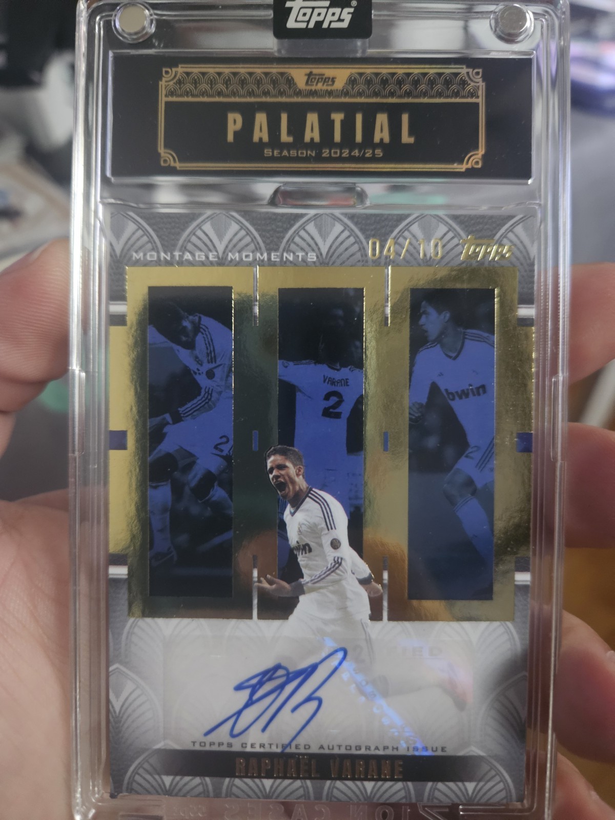 Raphael Varane /10 Autograph Real Madrid Palatial Topps