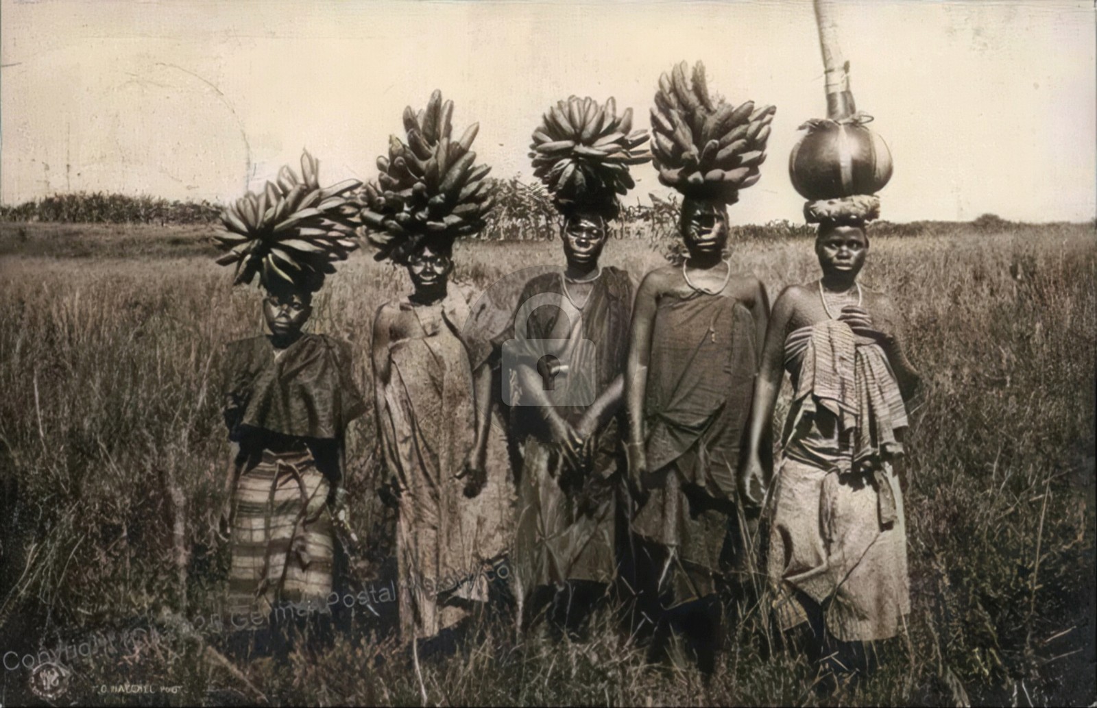 Germany 1908 Togo Africa Native Women RPPC Photo Postcard COPY