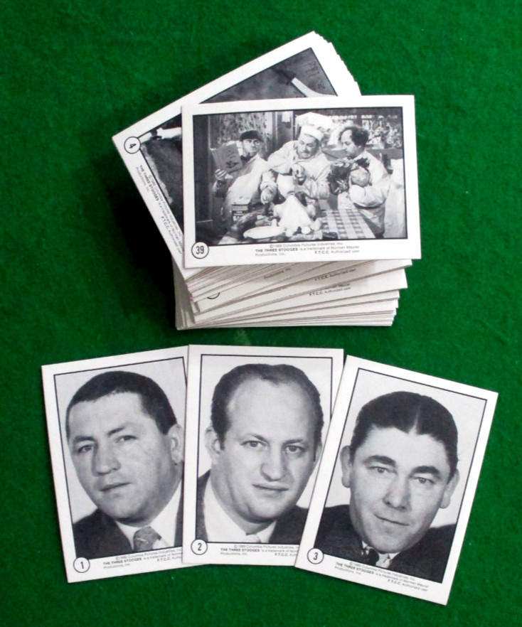 1989 THREE STOOGES Complete FTCC 2nd SER. NRM-MT FULL 60 CARD SET + 14 extras