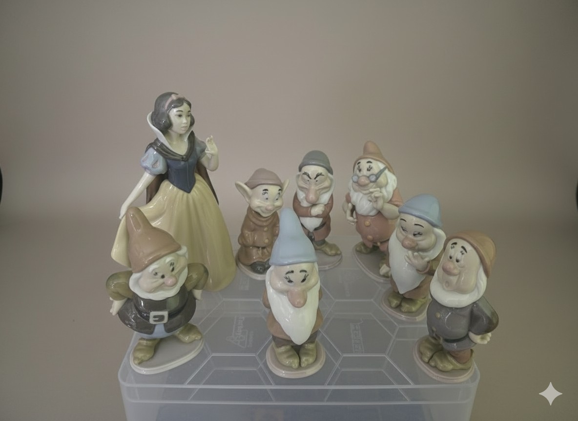Lladro Snow White And Seven  Dwarfs