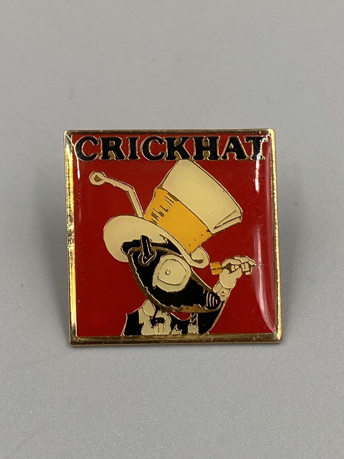 Vintage CrickHat Dart Throwing Lapel Pin Brooch