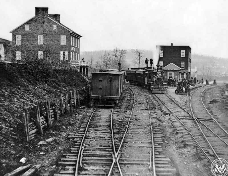 1863 Hanover Junction, Pennsylvania Vintage Photograph 8.5\