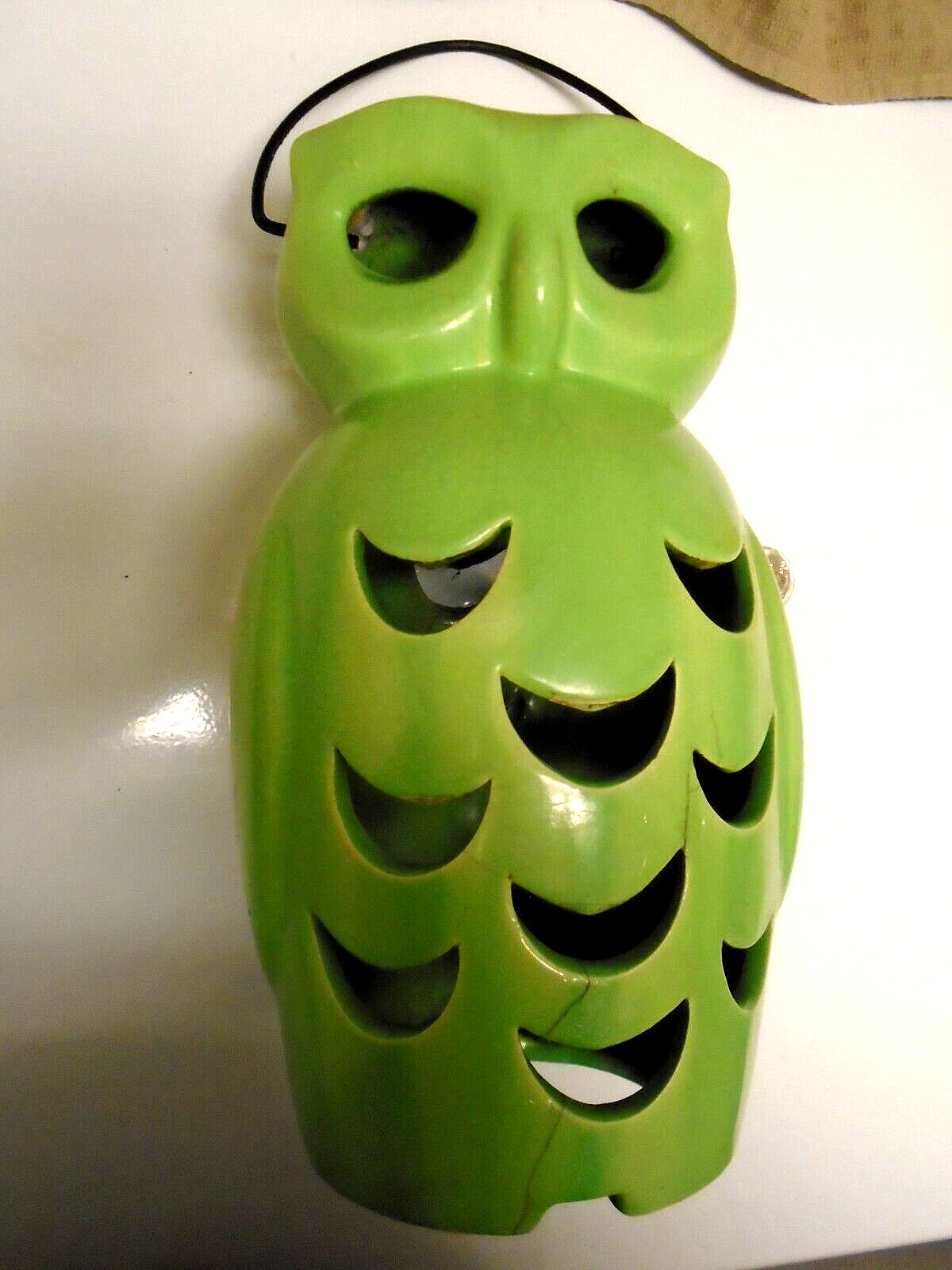 1970\'s Brush McCoy Ceramalite Owl Lantern in Green