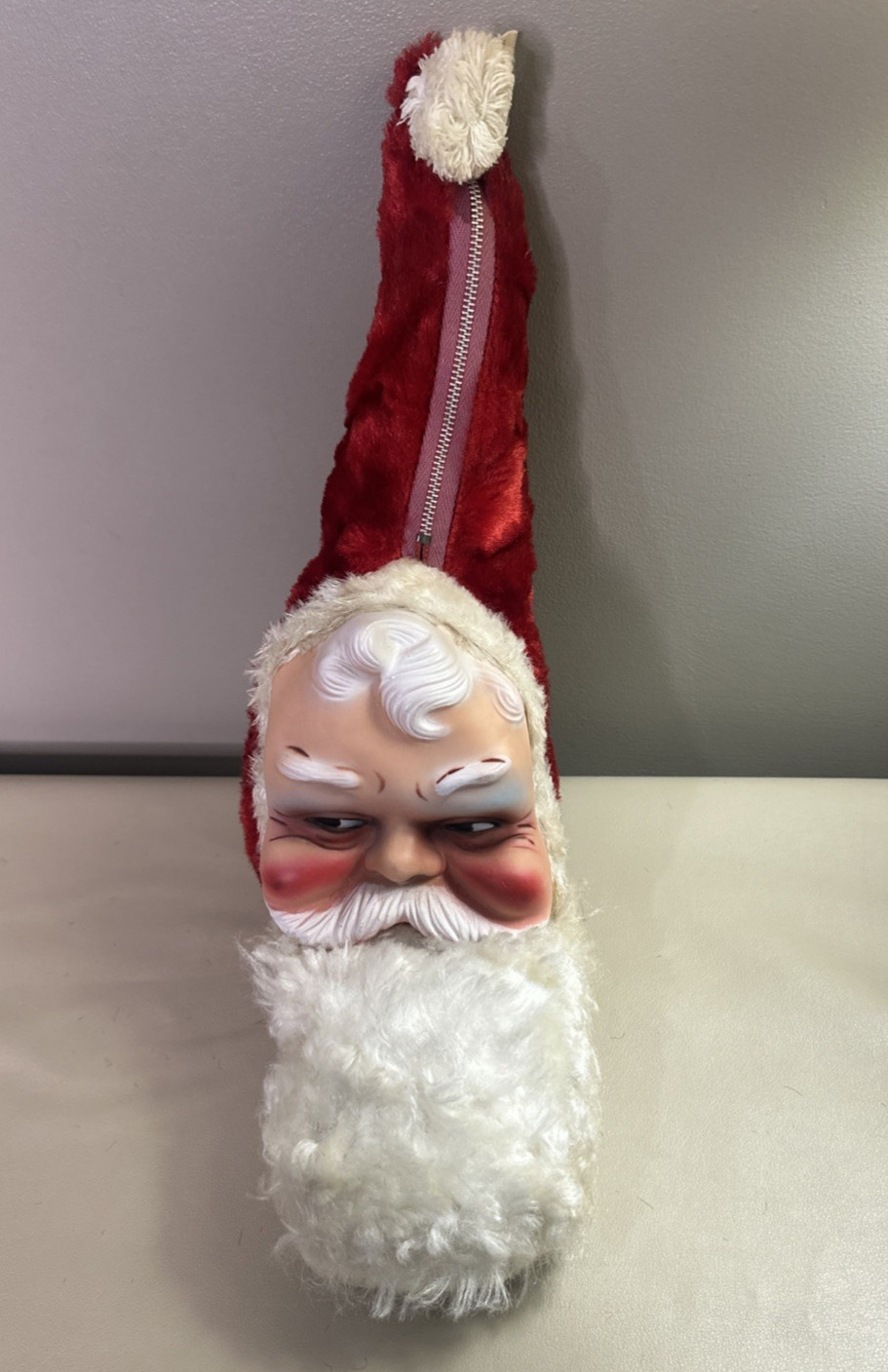 VINTAGE 1950's BIJOU TOYS~RUBBER FACED SANTA CLAUS~BY TOY DESIGN GP33865~ USA~A