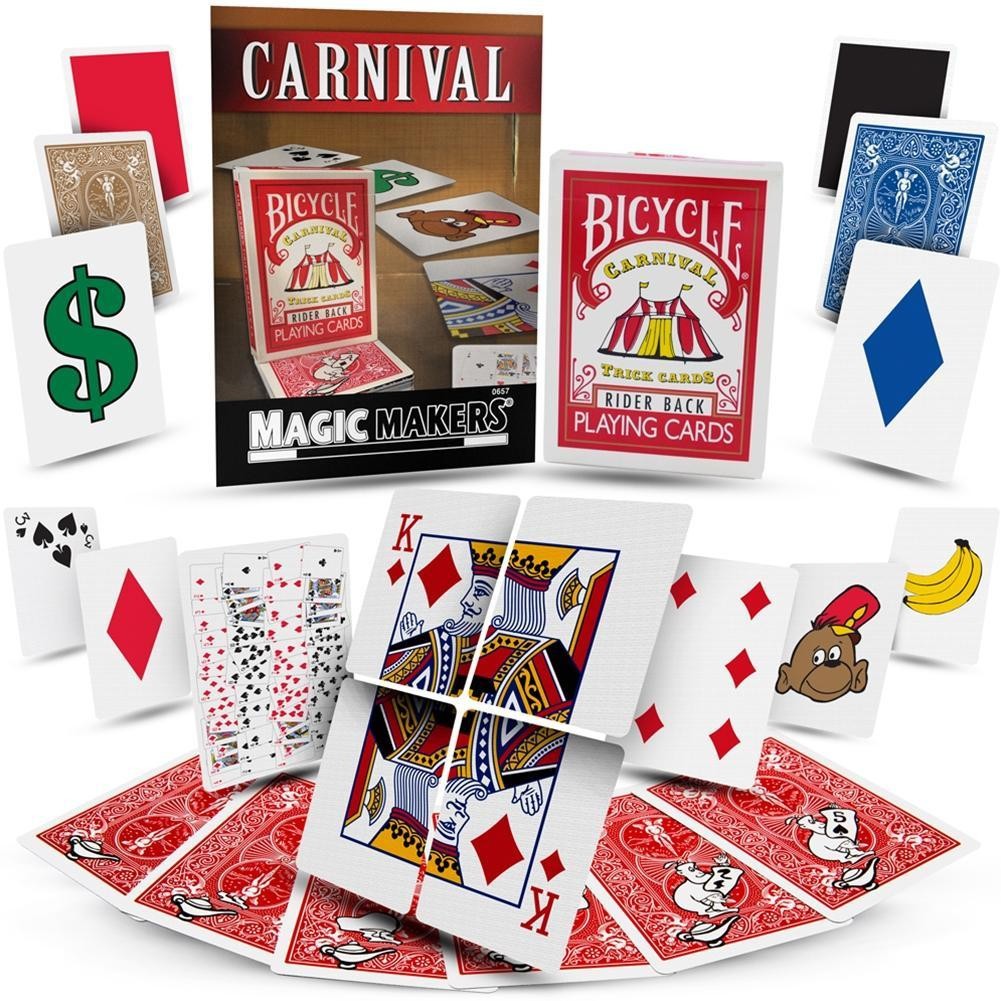 Carnival Trick Cards by Rudy T. Hunter (Bicycle Deck and Online Instructions)