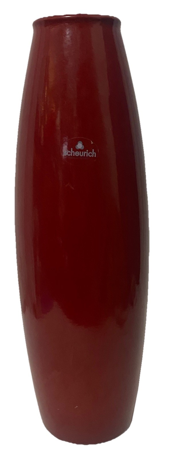 Scheurich Torpedo Vase Oxblood Red Clay Germany 16\