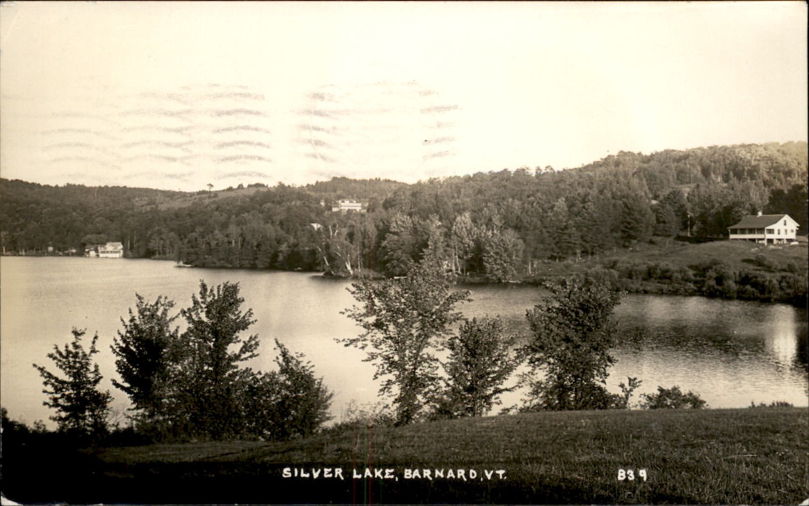 Barnard Vermont VT Silver Lake c1930s-40s Real Photo Vintage Postcard