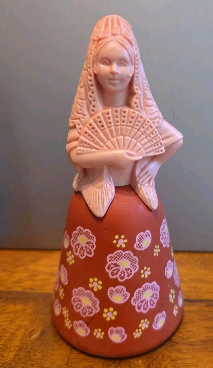 Avon Topaze Vintage 1970 Figural Woman Molded Glass Belles Of The World