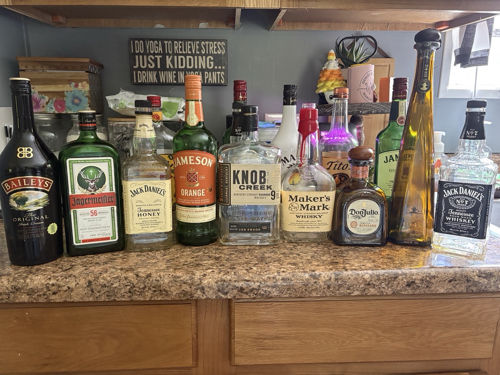 Empty Liquor Bottles. Crafts, Glass, Weddings. Message For Current Availability