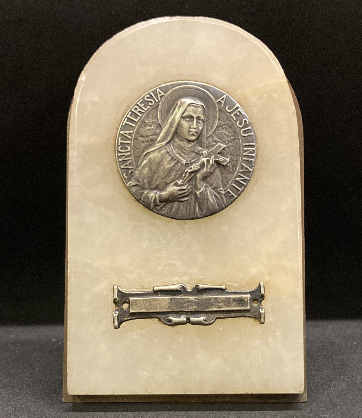 BY LASSERRE FRANCE 1920´ OLD ST THERESE OF JESUS CHILD STAND DESK MARBLE BEAUTY