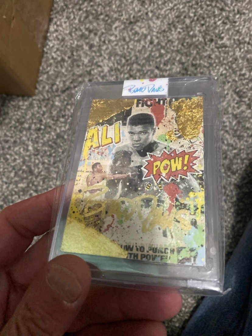 Brad Davis Muhammad Ali POW Gold Art Card 1/10 Signed 2022 First Print