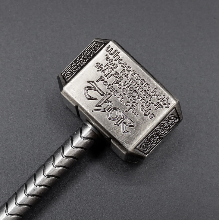 Two 2 Marvels Thor Mjolnir Hammer Pewter Key Chains