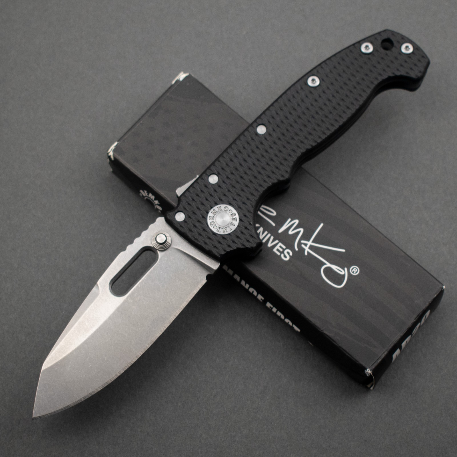 RARE Demko MG AD20 WhaleShark (Full Size) MagnaCut, Black Textured G10 USA Made
