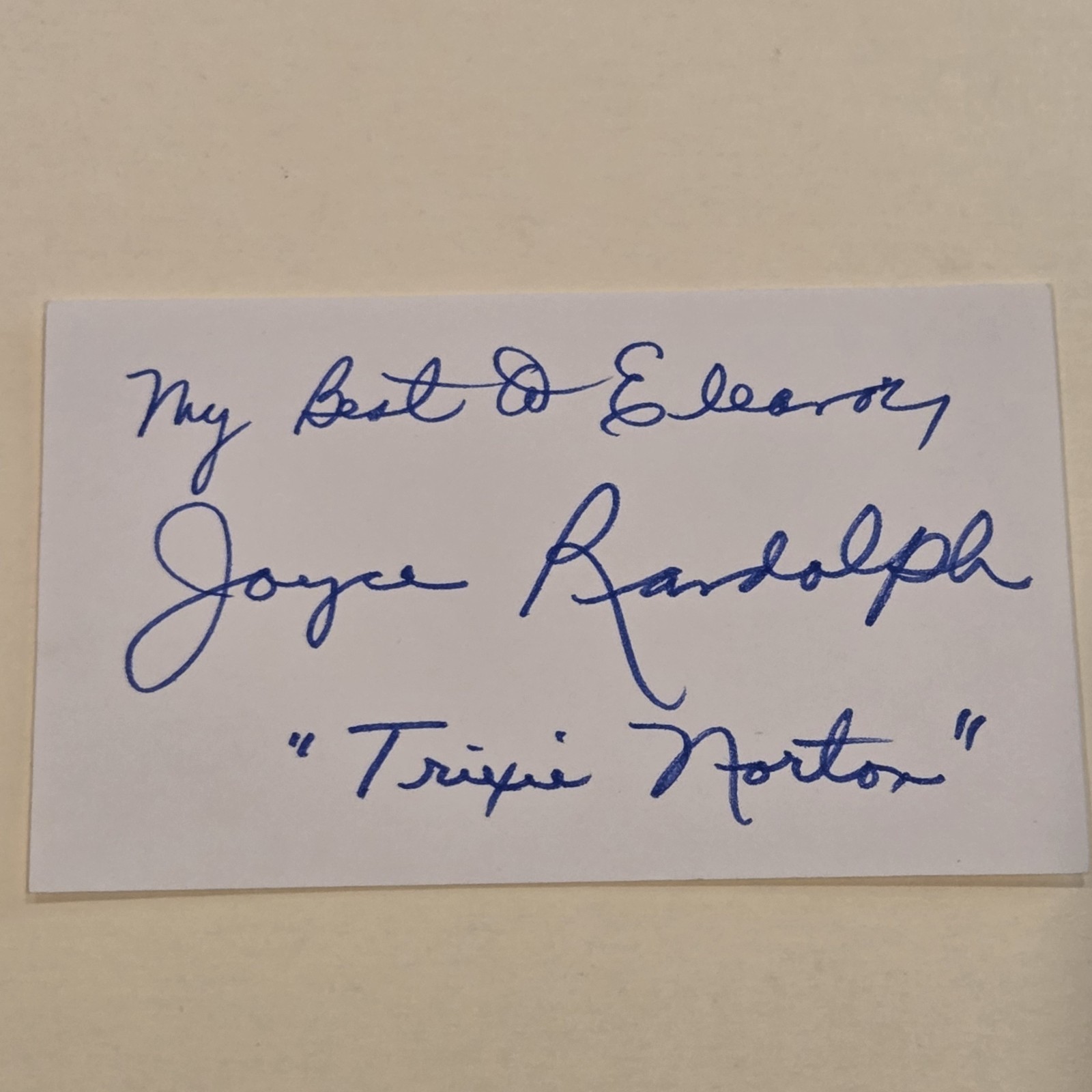 Joyce Randolph Signed Actress Autograph The Honeymooners Trixie Norton 4