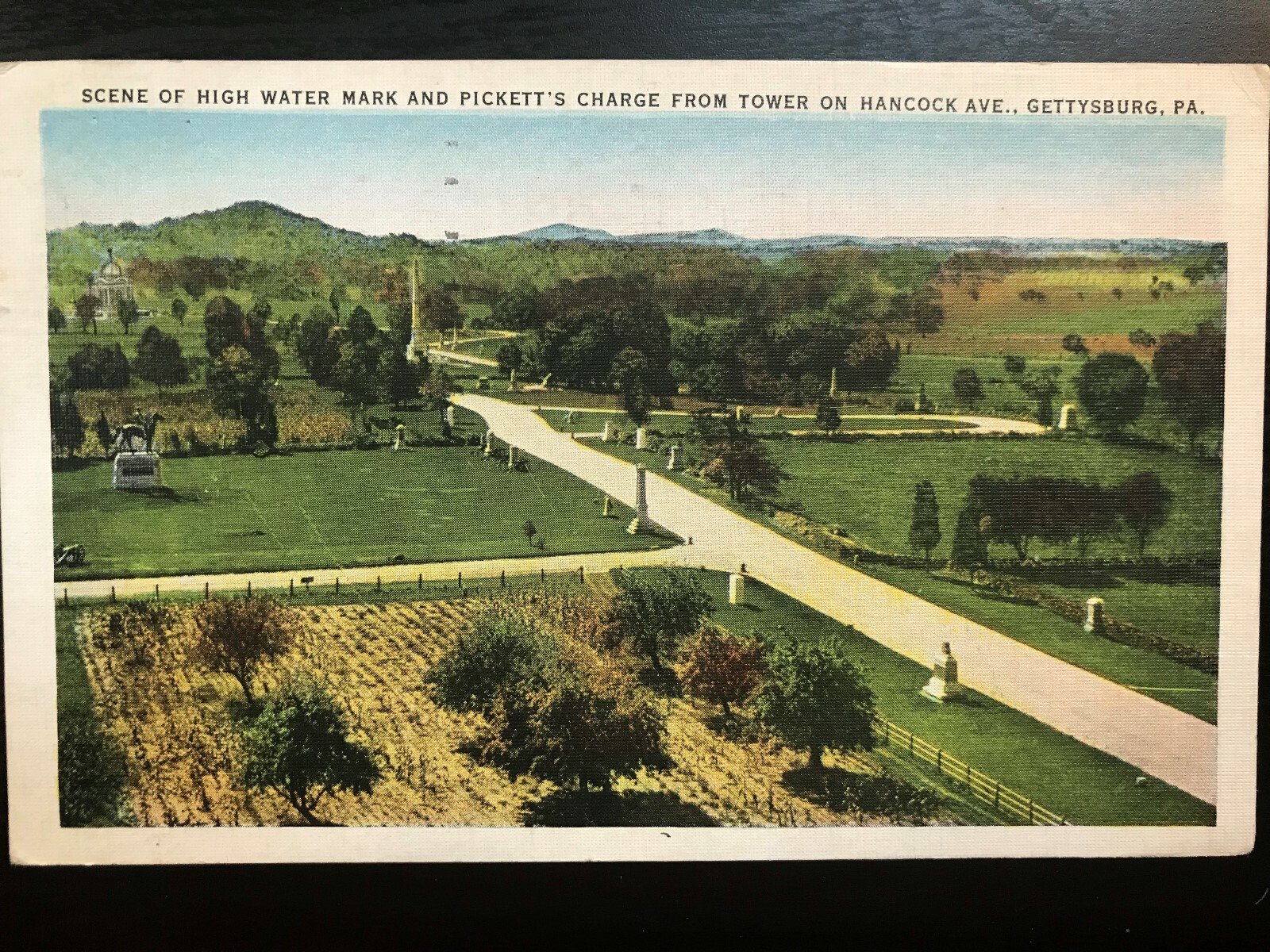 Vintage Postcard 1936 High Water Mark Pickett\'s Charge Hancock Av Gettysburgs PA