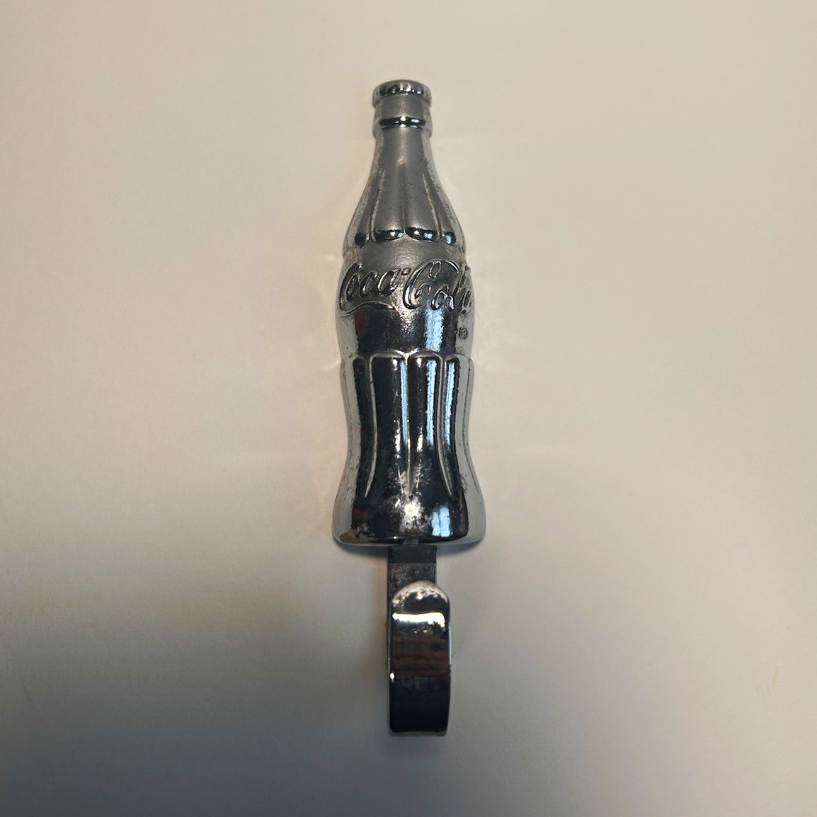 Coca-Cola Soda Bottle-Shaped Wall Mount Stainless Steel