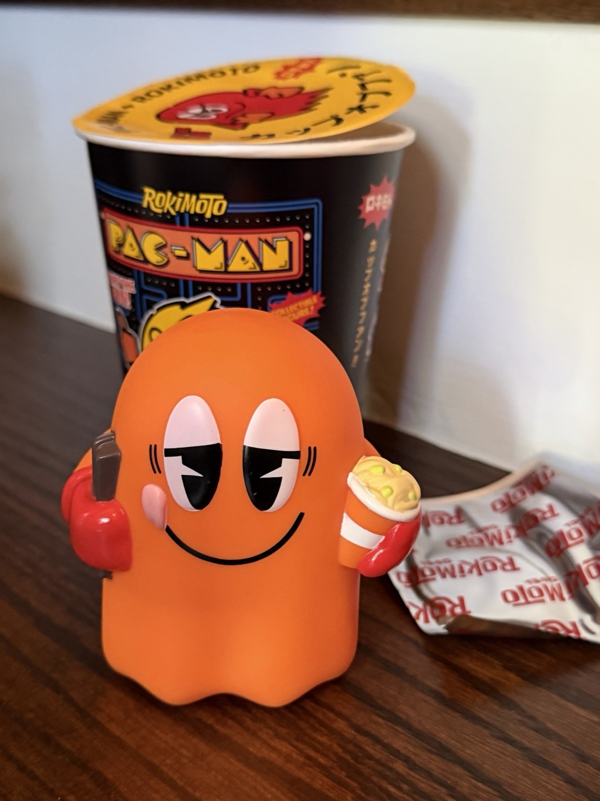 ROKIMOTO PAC MAN  CLYDE ORANGE GHOST VINYL FIGURE