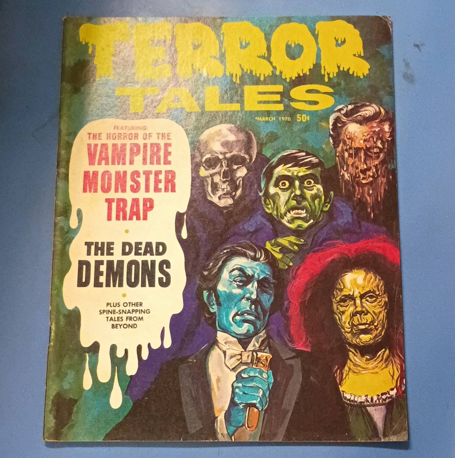Terror Tales March 1970 50¢ Vampire Horror Comic Bronze Age Single Issue Terror Tales March 1970 50¢ Vampire Horror Comic Bronze Age Single Issue