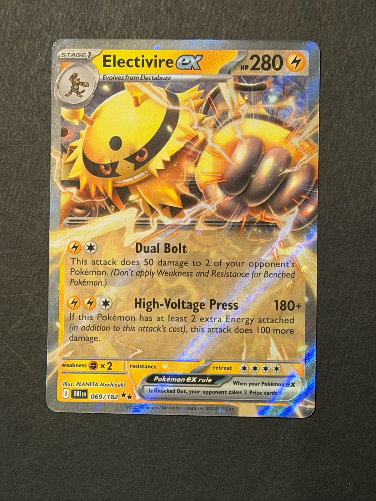 Electivire ex 069/182 Destined Rivals Double Rare Pokemon TCG Holo Electivire ex 069/182 Destined Rivals Double Rare Pokemon TCG Holo