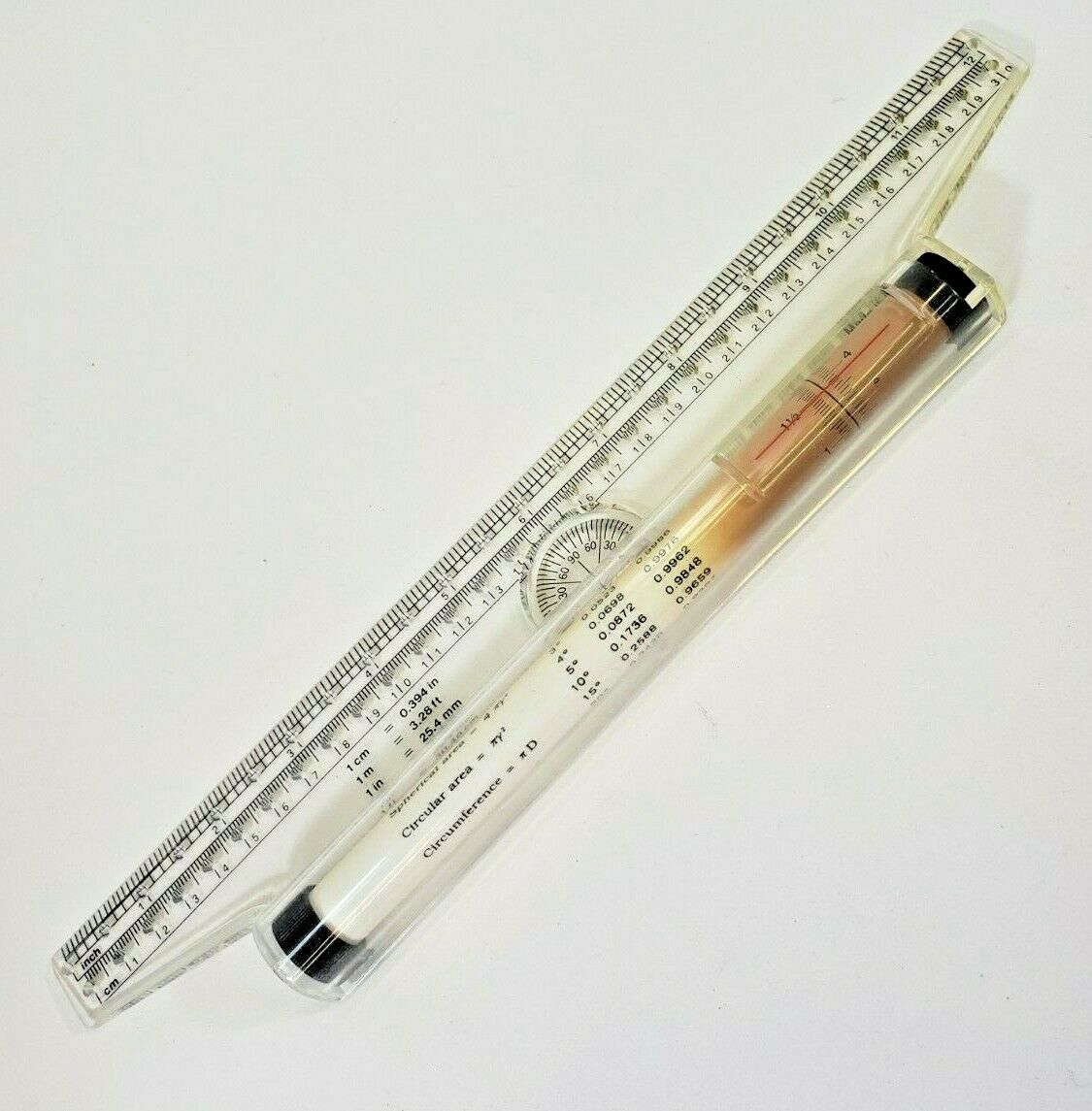Vintage Drafting Roll O Ruler Drawing Parallel Rolling Ruler Metric to Inch