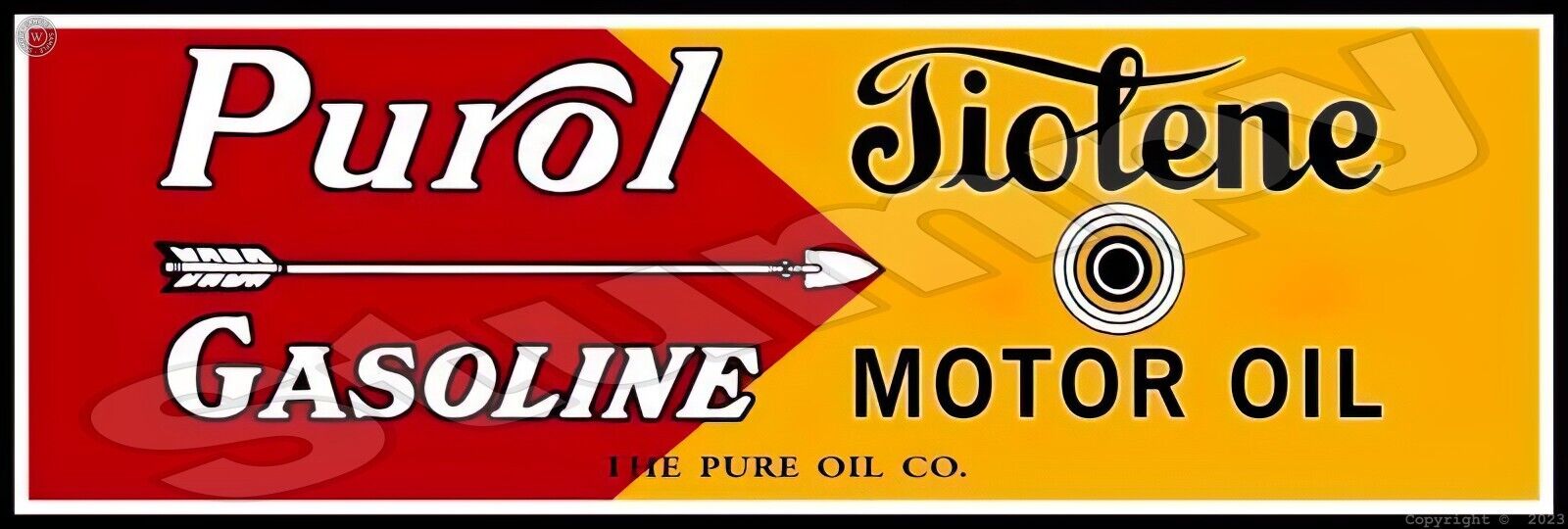 Purol Gasoline Tiolene Motor O  Metal Sign 6