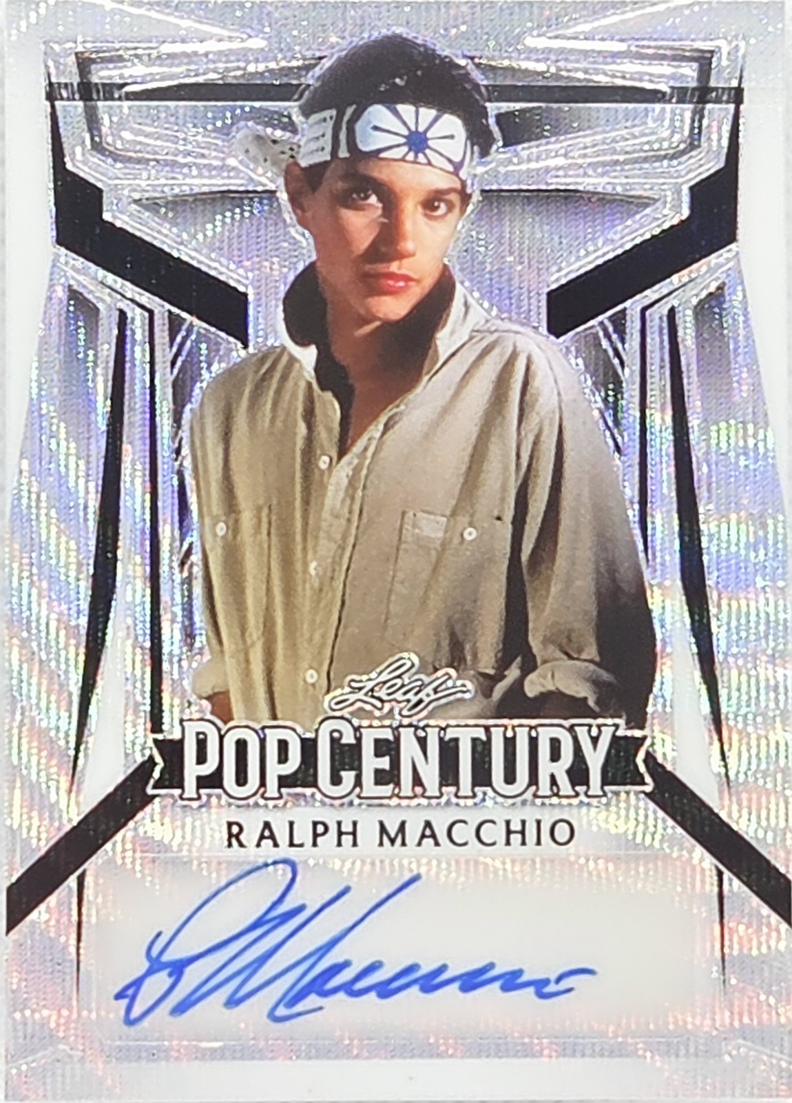 Ralph Macchio Karate Kid 2023 Leaf Pop Century Silver Auto 8/8 #BA-RM1 Cobra Kai
