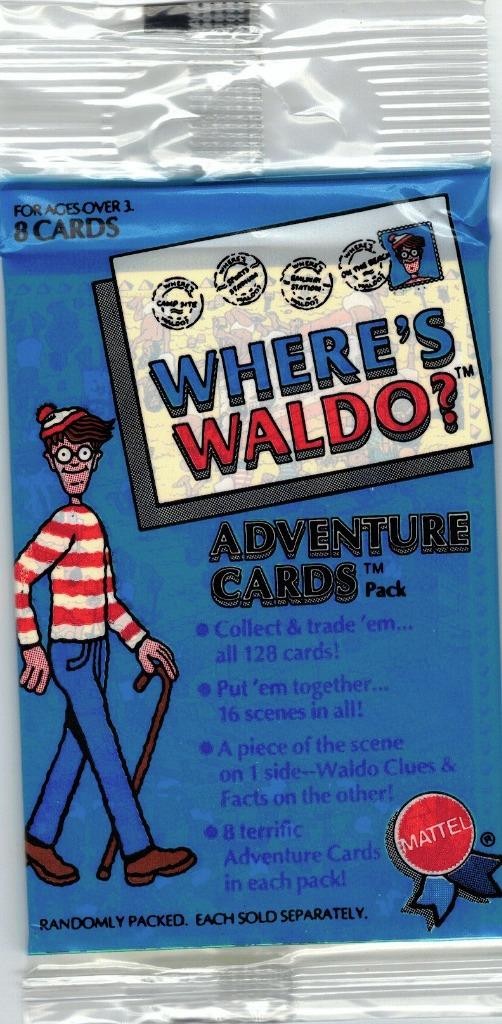 1991 Mattel Where's Waldo Adventure Cards Trading Card Pack