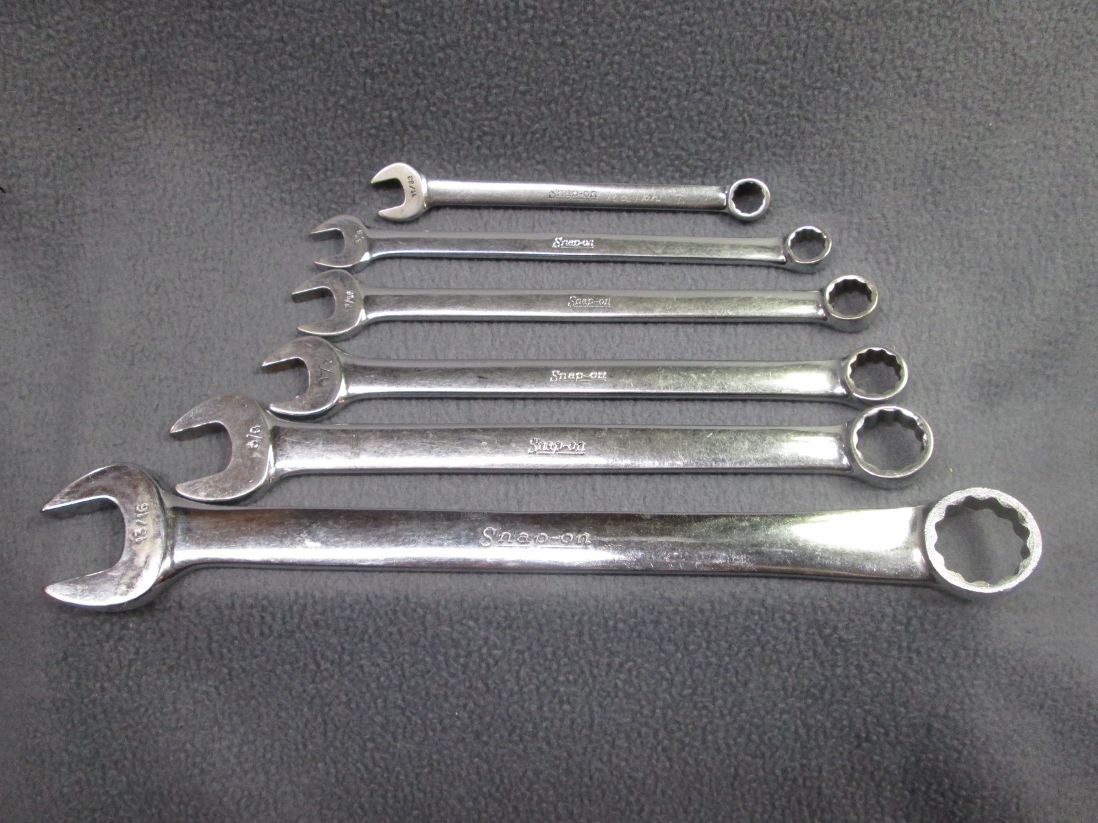 Snap on Tools - Vintage Combination Wrenches - SAE - Lot of 6 Snap on Tools - Vintage Combination Wrenches - SAE - Lot of 6