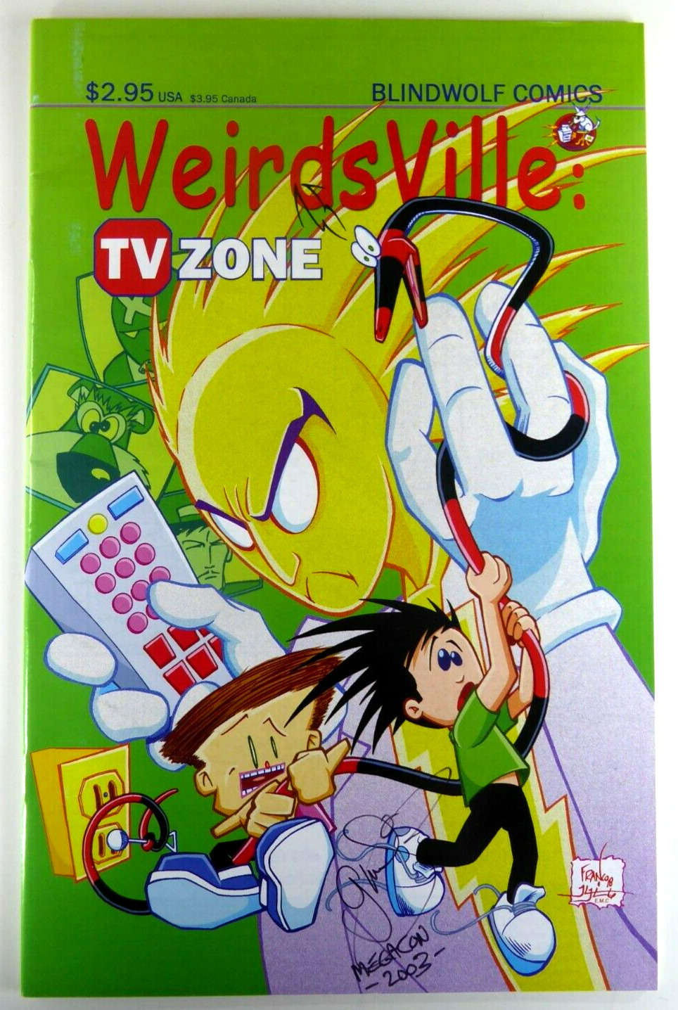 Blind Wolf WEIRDSVILLE TV ZONE (2001) #1 Signed by G.W. Fischer w/COA NM (9.4)