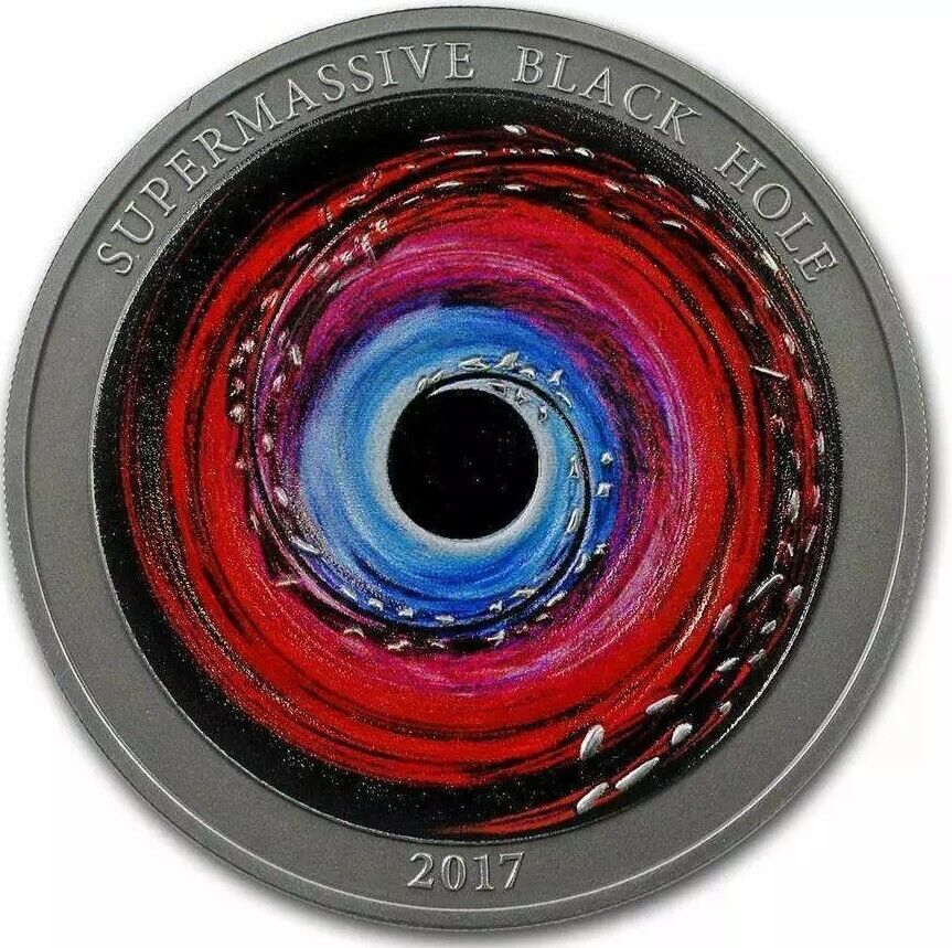 2017 1 Oz Silver $2 Niue SUPERMASSIVE BLACK HOLE Coin WITH NOT COA.