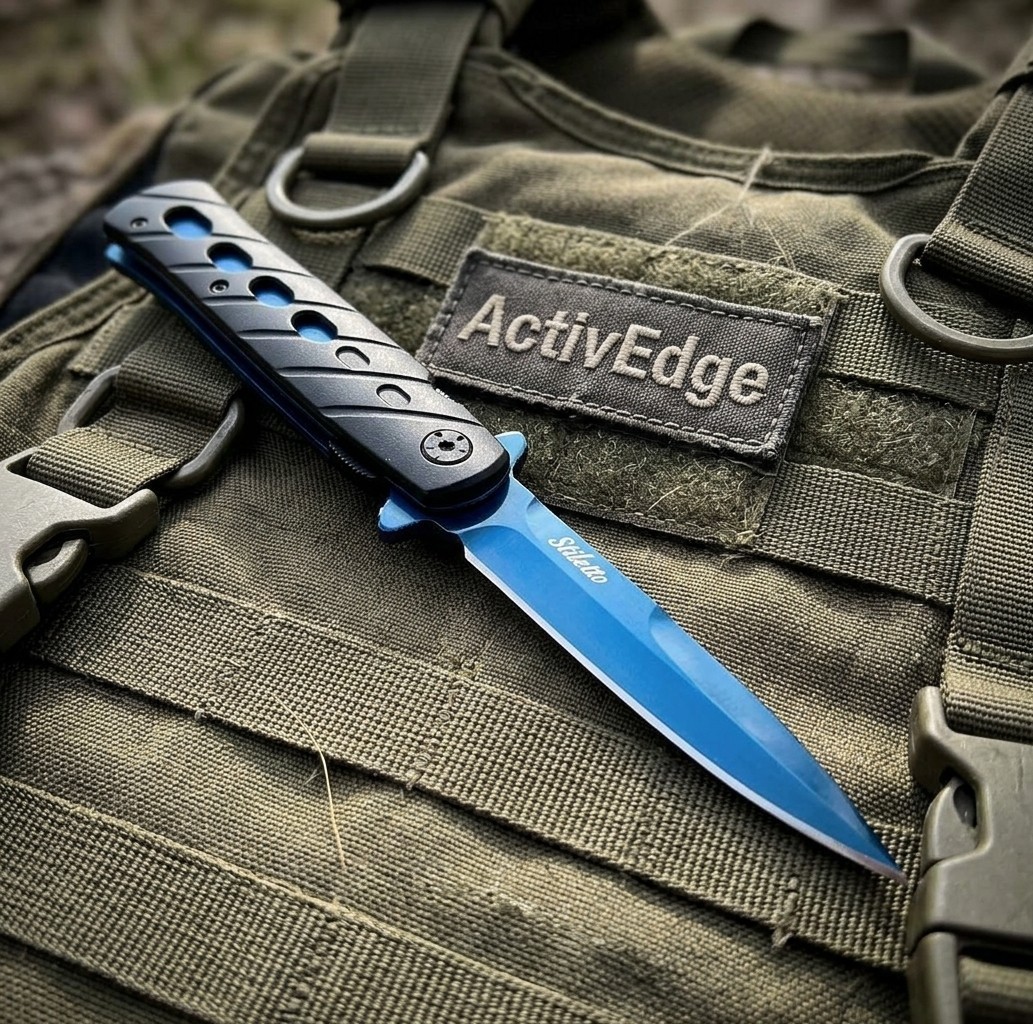 Classic Italian-Siletto Style, Switch/Spring Assist Blade, EDC Survival Tool