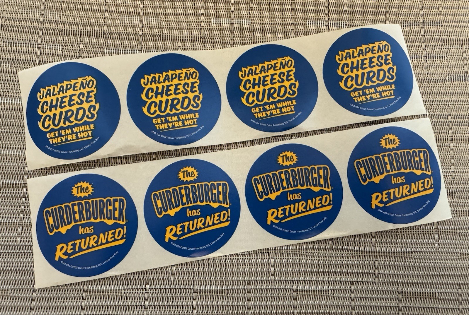 Lot 8 Culver’s Restaurant PROMO Advertising Sticker Decal Fun Quality Food